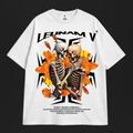 Leunam V Oversized Skeleton Floral Graphic Tee (white)